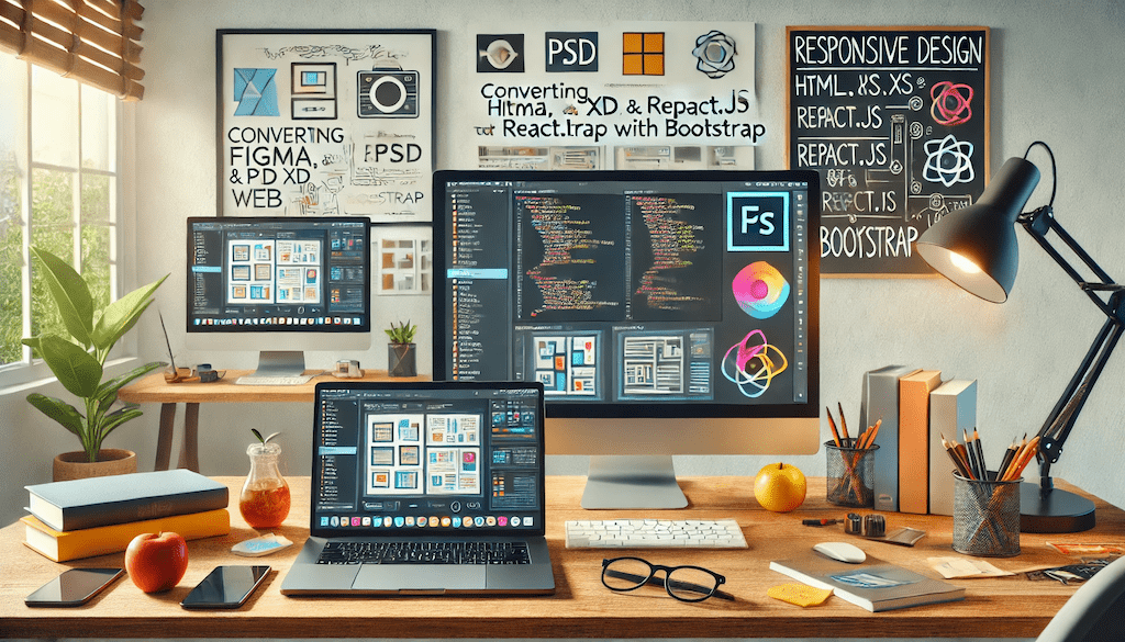I will figma to HTML PSD to HTML xd figma to react js, bootstrap responsive web design